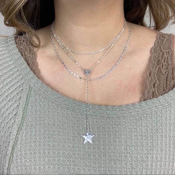 Jewelry - Seeing Stars Layered Necklace - Silver